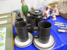 POTTERY WARES INCLUDING A DOVERSTONE COFFEE SET