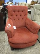 20TH CENTURY BUTTON BACK EASY CHAIR