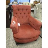 20TH CENTURY BUTTON BACK EASY CHAIR