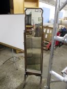 20TH CENTURY MAHOGANY CHEVAL MIRROR, 160CM HIGH