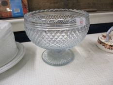 LARGE CUT GLASS FRUIT BOWL