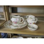 CERAMIC ITEMS INCLUDING ROYAL CROWN DERBY TEA WARES IN THE DERBY POSIES PATTERN