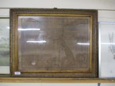 FRAMED MAP OF NORFOLK AFTER CHRISTOPHER SAXTON (A/F)