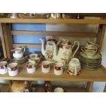 TEA WARES BY SHELLEY IN THE DUCHESS PATTERN 13401 COMPRISING TWO COFFEE POTS, COVERS, MILK JUG,