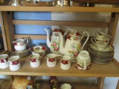 TEA WARES BY SHELLEY IN THE DUCHESS PATTERN 13401 COMPRISING TWO COFFEE POTS, COVERS, MILK JUG,