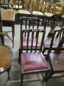 PAIR OF EARLY 20TH CENTURY OAK DINING CHAIRS