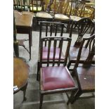 PAIR OF EARLY 20TH CENTURY OAK DINING CHAIRS