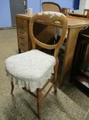 VICTORIAN BALLOON BACK BEDROOM CHAIR