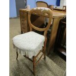 VICTORIAN BALLOON BACK BEDROOM CHAIR