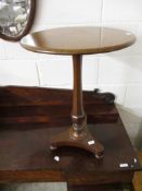 19TH CENTURY AND LATER MAHOGANY PEDESTAL TABLE, 52CM DIAM