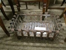 WROUGHT IRON FIRE GRATE, 59CM WIDE