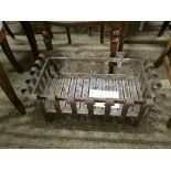 WROUGHT IRON FIRE GRATE, 59CM WIDE