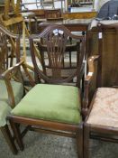 OAK CHIPPENDALE STYLE DINING CHAIR
