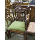 OAK CHIPPENDALE STYLE DINING CHAIR