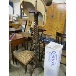 MAHOGANY CONVERTED STANDARD LAMP, 140CM HIGH