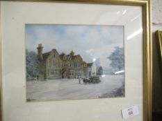 WATERCOLOUR SIGNED BY HARNSEN OF A COUNTRY HOUSE