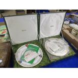 PAIR OF BOXED SPODE ST LEGER PLATES, LIMITED EDITION NO 120 FROM 1000, ONE PLATE NO 130 FROM 1000