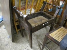 LATE 19TH CENTURY PIANO STOOL (A/F)