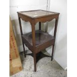 EARLY 19TH CENTURY MAHOGANY TWO-TIER WASHSTAND, 33CM WIDE