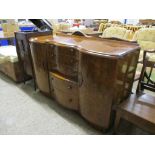 WALNUT EFFECT UTILITY SIDEBOARD, 135CM LONG