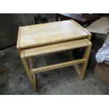 MODERN NEST OF TWO TABLES, LARGEST 56CM WIDE