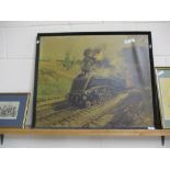 PRINT OF A 1930S STEAM ENGINE