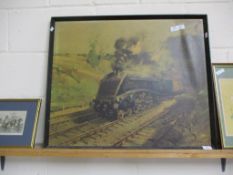 PRINT OF A 1930S STEAM ENGINE