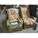 PAIR OF MODERN CONSERVATORY CHAIRS