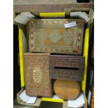 BOX CONTAINING SMALL BOXES WITH INLAID DECORATION