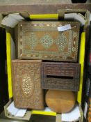 BOX CONTAINING SMALL BOXES WITH INLAID DECORATION