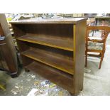 MODERN OAK BOOKCASE, 123CM WIDE