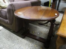 MAHOGANY CIRCULAR OCCASIONAL TABLE (CONVERTED), 58CM DIAM