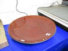 TWO PAPIER MACHE TYPE LARGE BOWLS