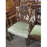 MAHOGANY CHIPPENDALE STYLE CARVER CHAIR