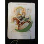 AU BON MARCHE, Paris, Transformation card circa 1905, "L'Equitation", 145 x 105mm