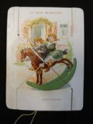 AU BON MARCHE, Paris, Transformation card circa 1905, "L'Equitation", 145 x 105mm