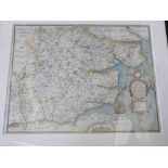 WILLIAM SMITH: ESSEXIAE COMITATUS, engraved hand coloured map, 1602, scarce issue, approx 405 x