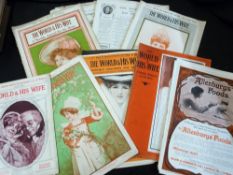 THE WORLD AND HIS WIFE, A MONTHLY JOURNAL FOR THE HOME, 9 assorted issues, 1904-06, mixed