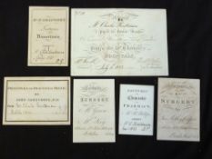 Packet: Charles Kersteaman, Surgeon, ticket as pupil, Guy's Hospital 1823, illustrated verso and 5