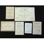 Packet: Charles Kersteaman, Surgeon, ticket as pupil, Guy's Hospital 1823, illustrated verso and 5