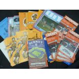 Box: good quantity assorted soccer programmes