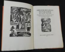 JULES TELLIER: ABD - ER - RHAMAN IN PARADISE, trans Brian Rhys, ill Paul Nash, Waltham St