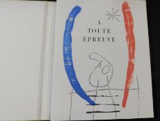 PAUL ELUARD: A TOUTE EPREUVE, ill Joan Miro, intro Anne Hyde Greet, New York, George Braziller,