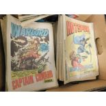 Box: WARLORD comic, 1975-80, good quantity, assorted issues + HOTSPUR comic, 1970-79, good