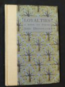 JOHN DRINKWATER: LOYALTIES, A BOOK OF POEMS, ill Paul Nash, London, Beaumont Press [1918] (200) (