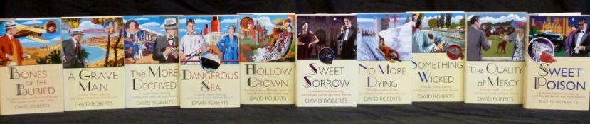 DAVID ROBERTS: 10 titles: SWEET POISON, London, Constable, 2001, 1st edition, signed, original