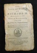 WILLIAM SHAKESPEARE: A LIFE AND DEATH OF RICHARD III WITH THE LANDING OF THE EARL OF RICHMOND AND