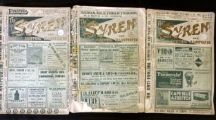 THE SYREN AND THE SHIPPING ILLUSTRATED, 3 issues, January 7 1914 No 906, January 4 1922 No 1323