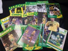 Packet: assorted Norwich City soccer programmes, mainly 1980s