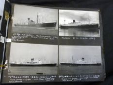 Album: shipping interest photographs, all captioned with descriptions etc